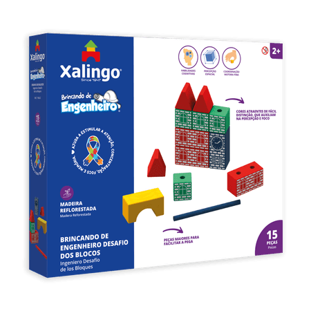 1164.3 - Brincando de Engenheiro Desafio dos Blocos - Embalagem 1164.3 - Brincando de Engenheiro Desafio dos Blocos - Embalagem